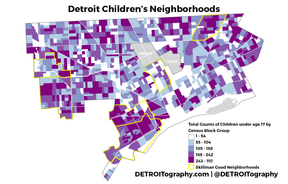 Map: Children’s Neighborhoods in Detroit